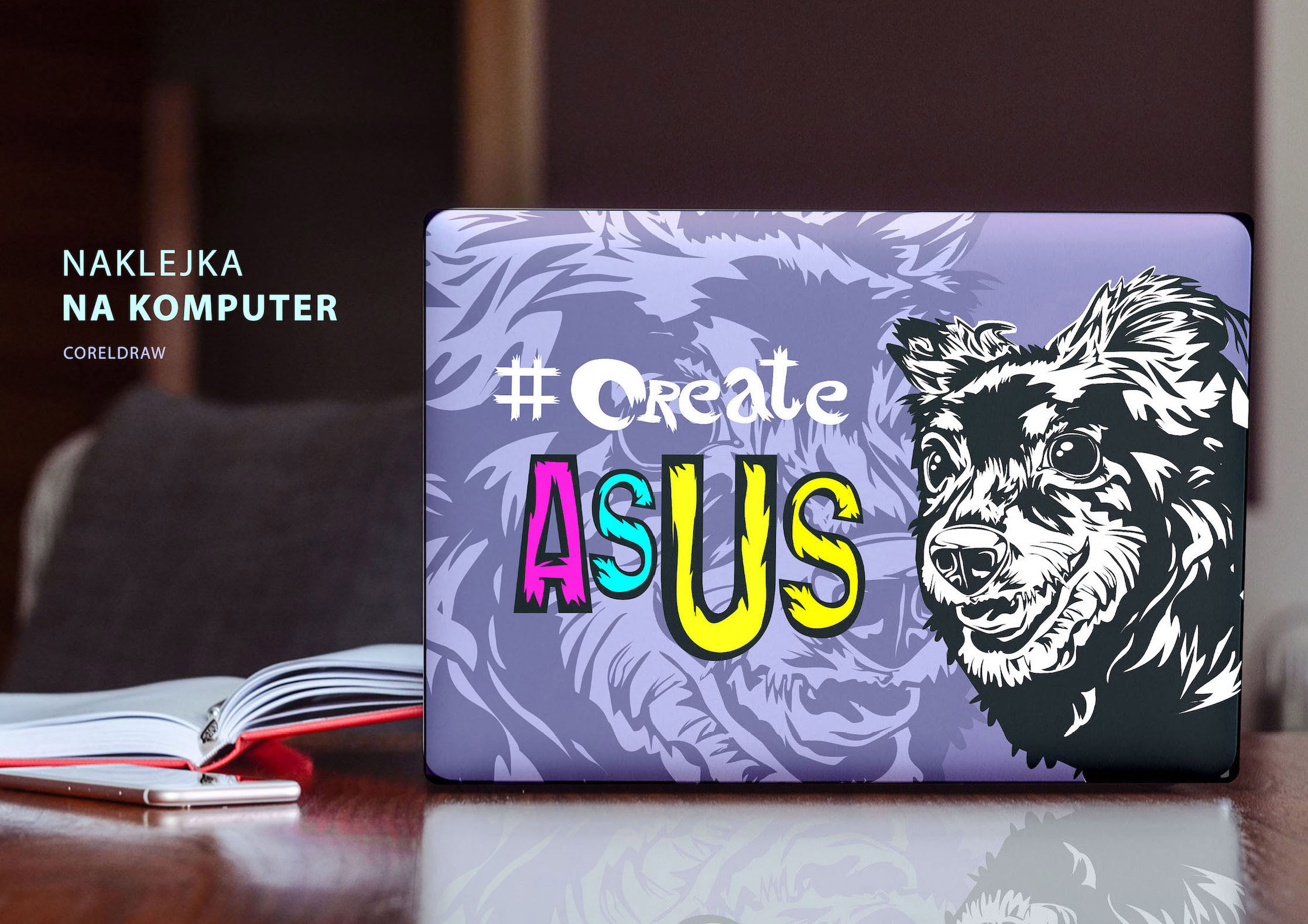 Dog computer sticker